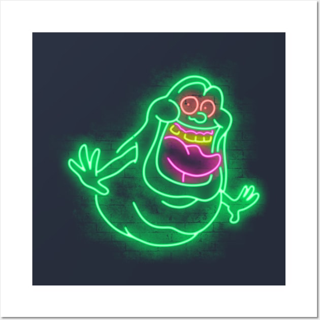 Neon ghost Wall Art by Cromanart